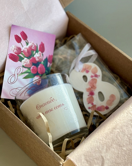 Bouquet of Gift set for March 8 flowers delivered to Astana