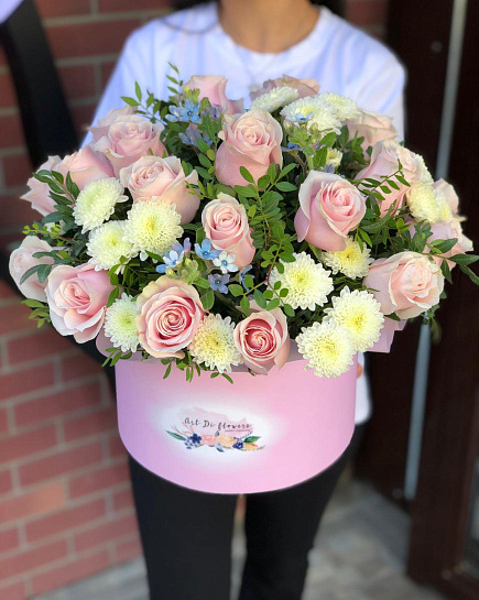 Increased Pink Rose with delivery to Almaty