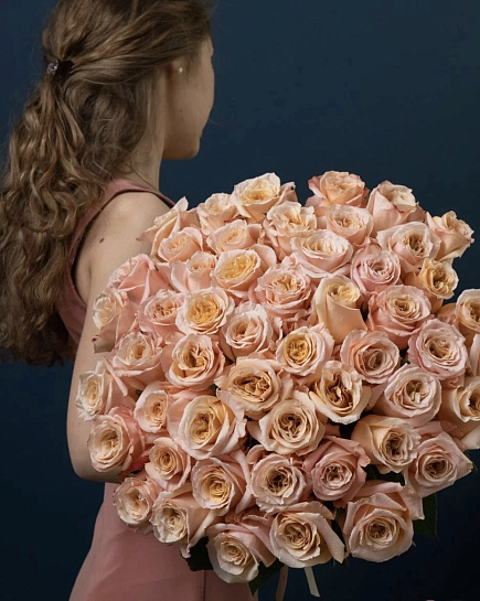 Bouquet of Bouquet of roses Shimmer 51 pcs flowers delivered to Astana