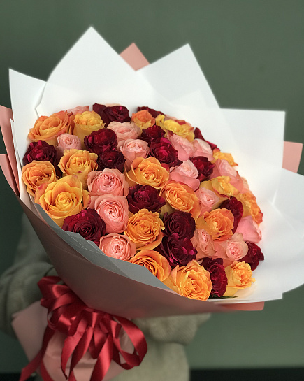 Bouquet of Orange paradise flowers delivered to Kentau