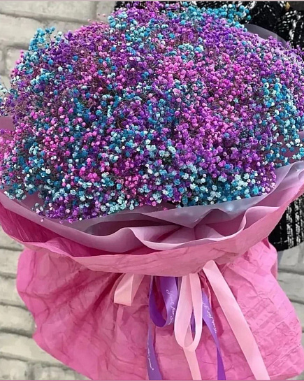 Bouquet of gypsophila flowers delivered to Taraz