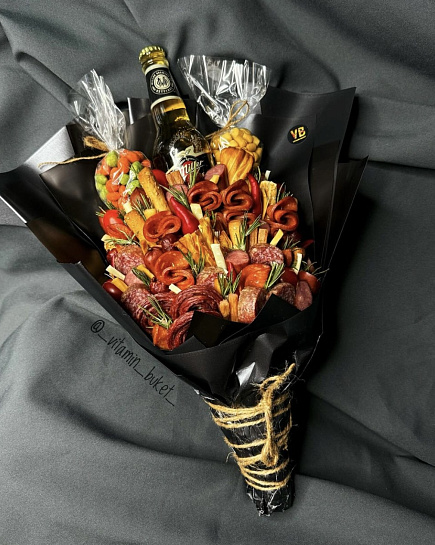 Bouquet of Men's bouquet with beer and snacks flowers delivered to Astana