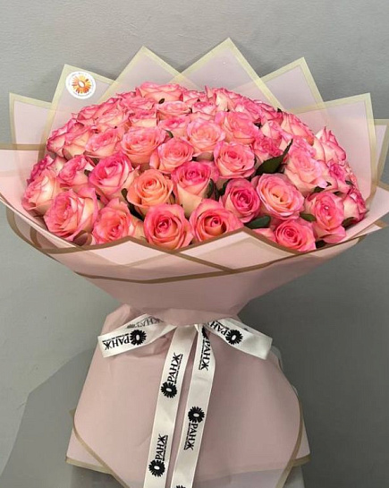 Букет 51 роза Джумилия с доставкой по Алматы