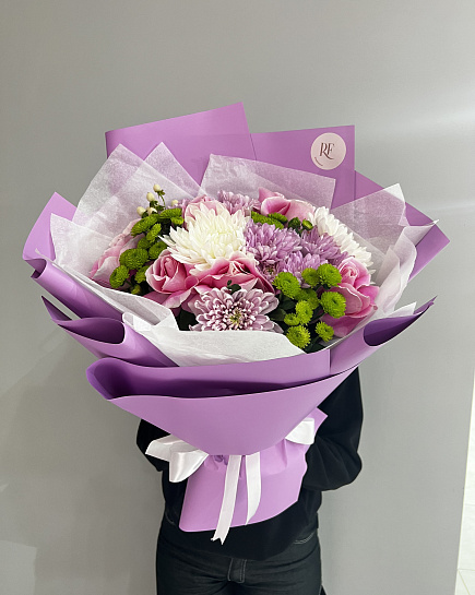 Bouquet of Bright delicate bouquet flowers delivered to Shymkent