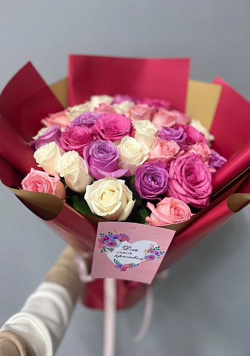 Bouquet of 33 roses mix