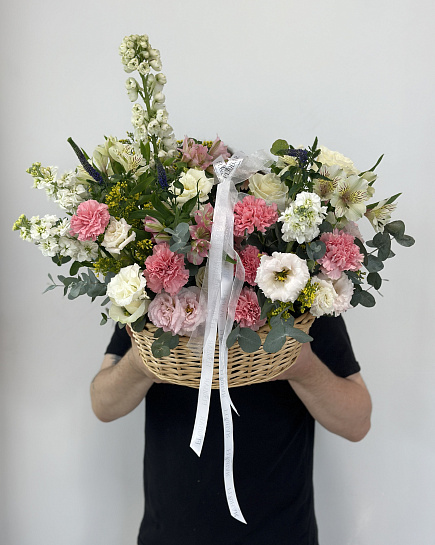 Bouquet of Basket “Heavenly Delight” flowers delivered to Astana