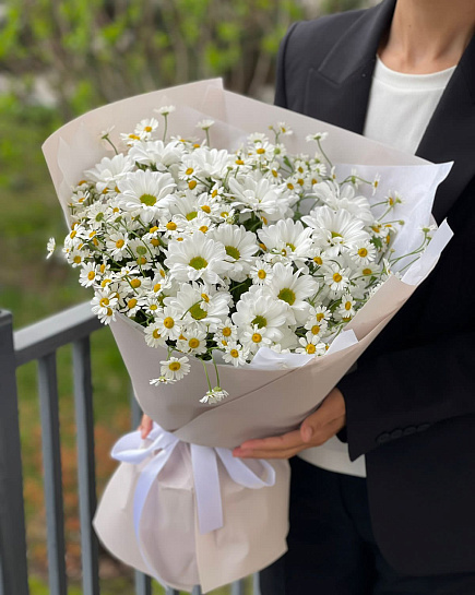 Bouquet of Bouquet of daisies and chrysanthemums flowers delivered to Almaty