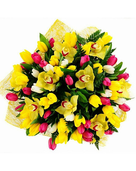 Bouquet of Pattern of summer flowers delivered to Astana