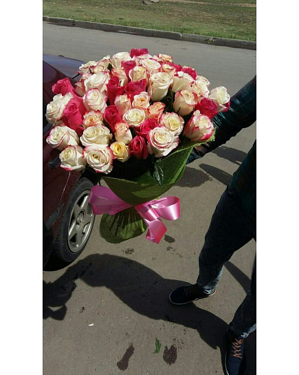 Микс-букет из роз "Прелюдия" с доставкой по Алматы
