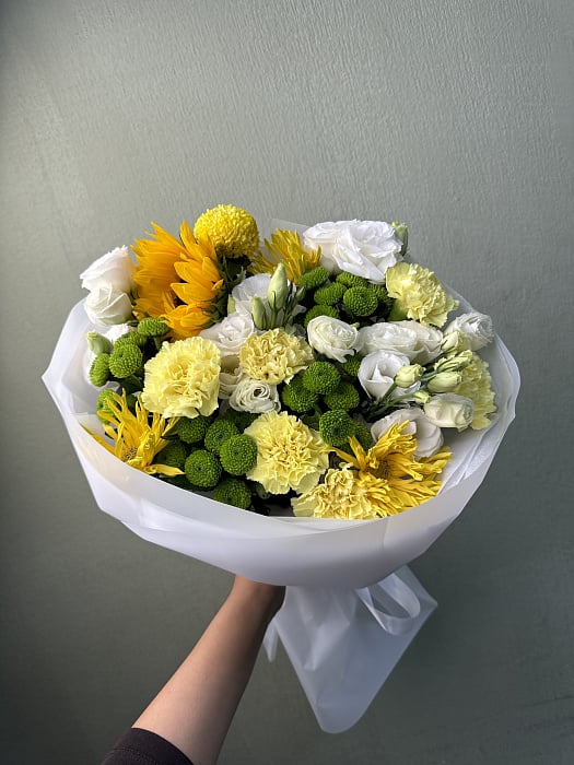 Солнечный микс с подсолнухами