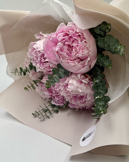 Bouquet of PINK PEONY flowers delivered to Almaty