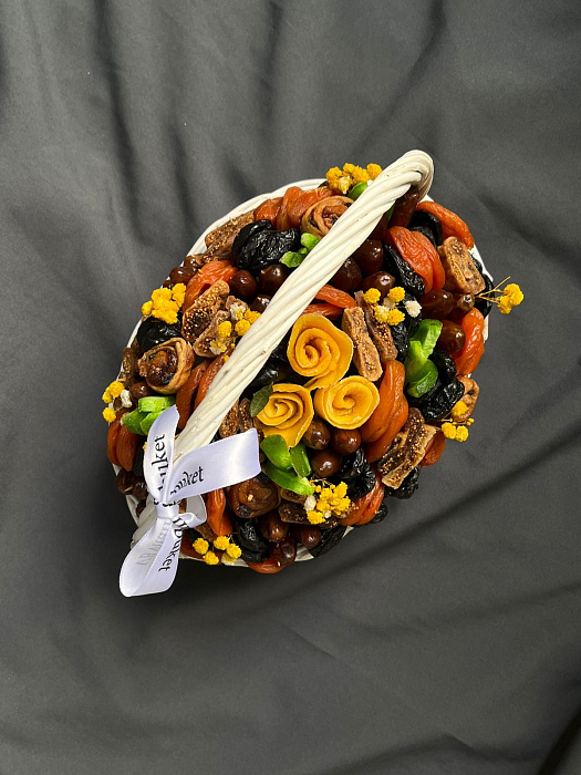 Basket with dried fruits