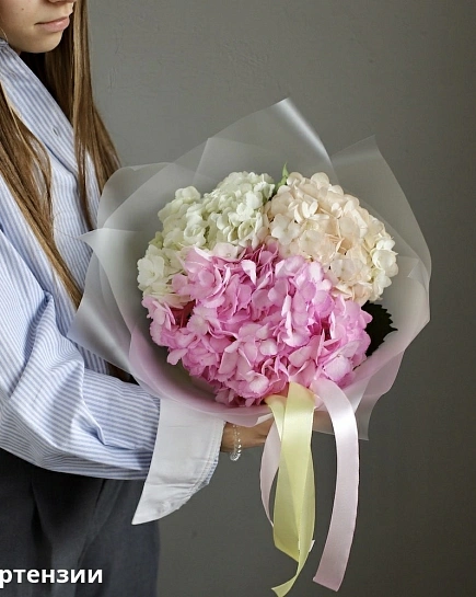 Bouquet of Bouquet of Colombian hydrangeas (3) flowers delivered to Shymkent