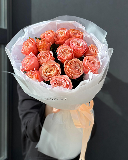 Букет из 15 шикарных роз сорта KAHALA с доставкой по Астане