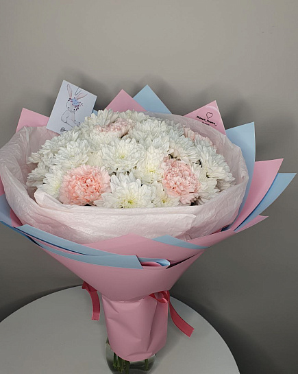 Bouquet of Chrysanthemum bomb flowers delivered to Astana