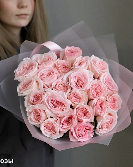 Bouquet of Bouquet of peony roses Pink Ohara (23) flowers delivered to Shymkent