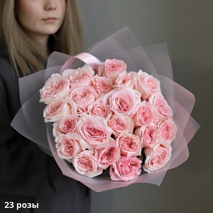 Букет из пионовидных роз Пинк Охара (23)