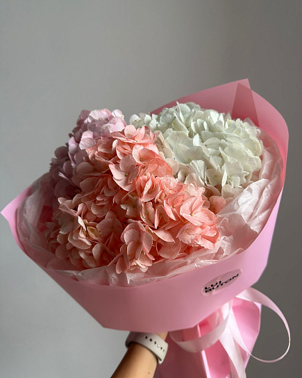 Bouquet of Delicate hydrangeas flowers delivered to Astana