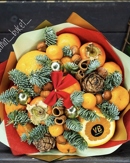 Coniferous fruit bouquet with delivery to Astana