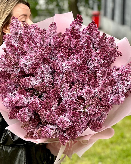 Bouquet of Lilac LUX flowers delivered to Almaty
