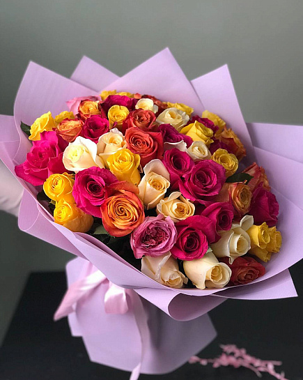 Bouquet of 51 mix flowers delivered to Uralsk
