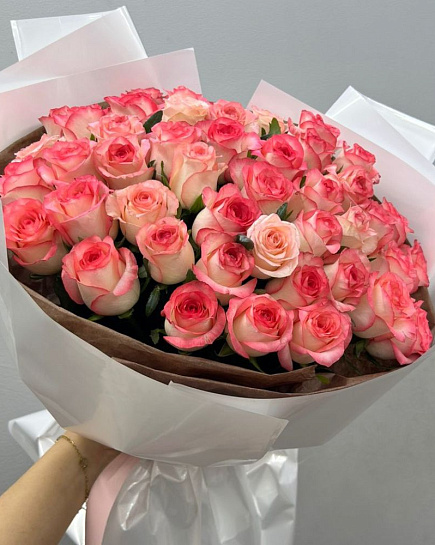 Bouquet of 45 roses Jumilia with delivery to Almaty