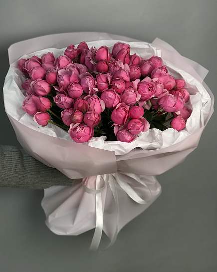 Silva pink bouquet of peony roses with delivery to Astana