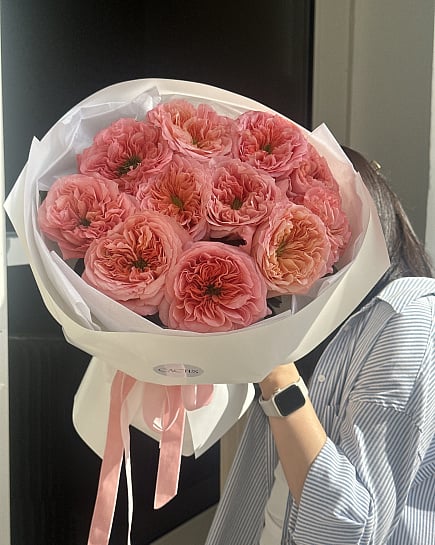 Розовое очарование пионовидных роз with delivery to Astana