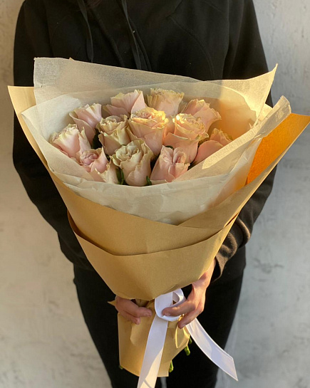 Pink roses 11 pcs with delivery to Almaty