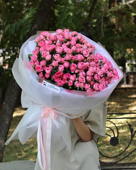 Bush roses 25 pcs with delivery to Almaty