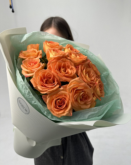 Bouquet of Bouquet of Dutch roses (shade is chosen by a florist) flowers delivered to Astana
