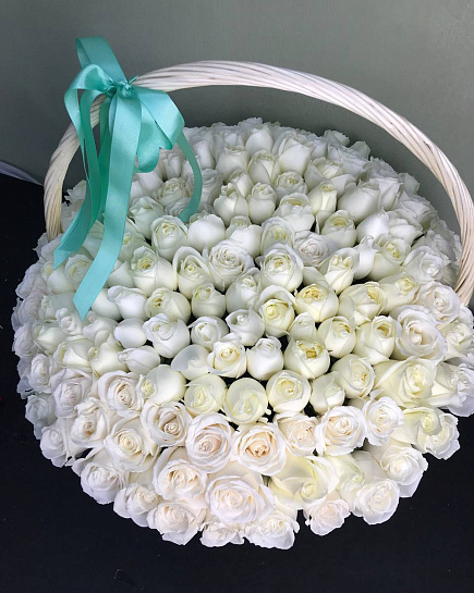 Bouquet of Basket 201 holland roses flowers delivered to Shymkent