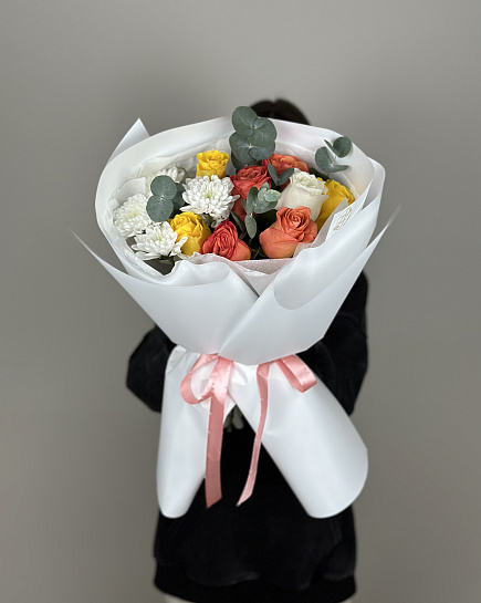 Mixed bouquet “Vitaminka” with delivery to Astana