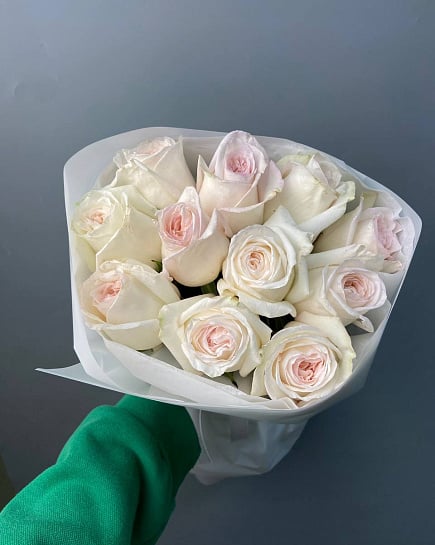 «White ohara»11 шт в букете  с доставкой по Астане