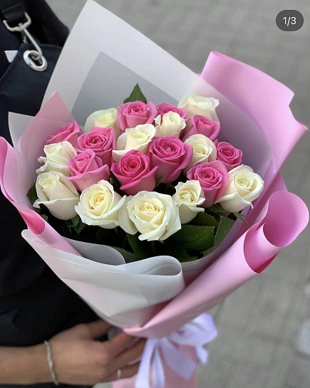 Bouquet of Gentle mix flowers delivered to Kostanay.
