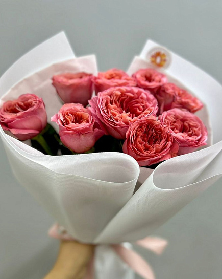 Bouquet of 9 Peony Roses with delivery to Almaty