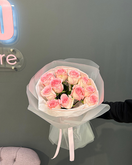 Bouquet of Pink Dawn M flowers delivered to Shymkent