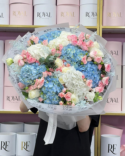 Bouquet of Symphony of feelings flowers delivered to Almaty