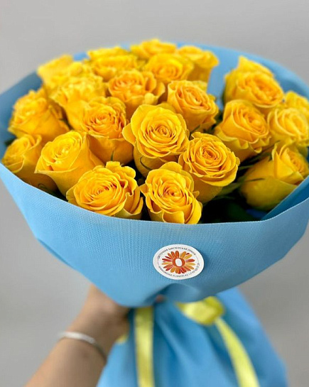Букет из 25 Голландских роз с доставкой по Алматы