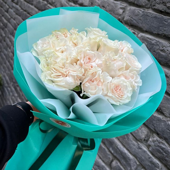 Bouquet of 15 Peony Roses of Almaty for 15,000 tenge