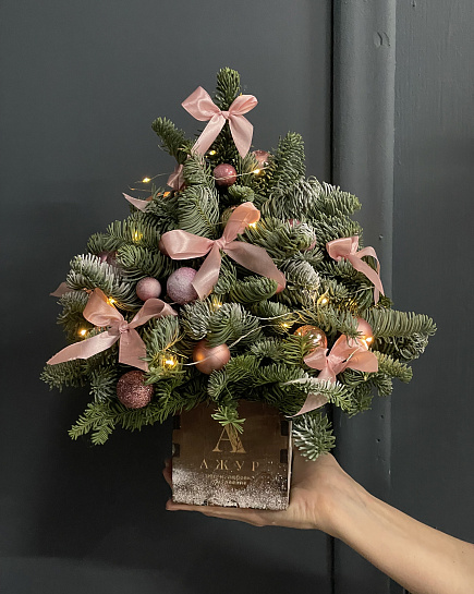 Bouquet of Christmas tree mini flowers delivered to Astana