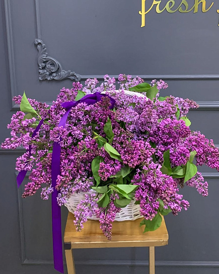 Bouquet of Basket of lilacs flowers delivered to Astana