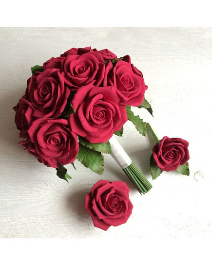 Букет из красных роз "Кармен" с доставкой по Текели