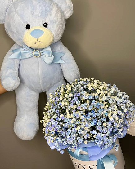 Bouquet of COMBO “AZURE MIRACLE” flowers delivered to Pavlodar