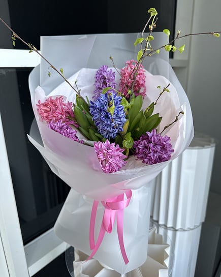 Весеннее пробуждение с гиацинтами с доставкой по Астане