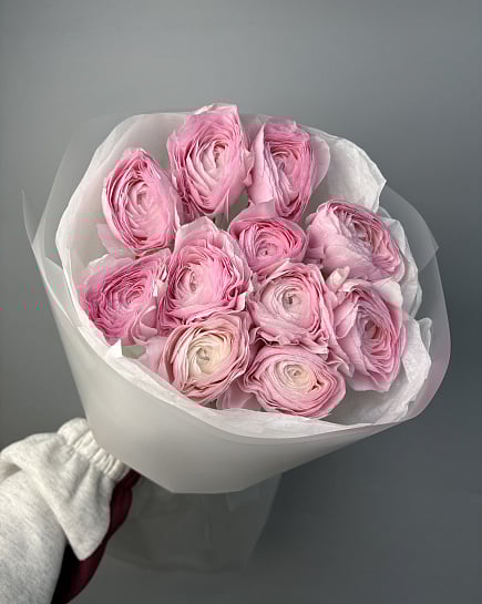 Ранунклюсы в букете 11 шт с доставкой по Астане