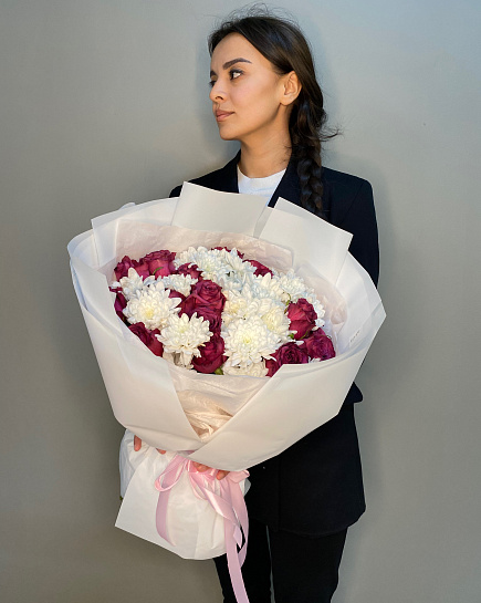 Bouquet of Stylish Eurobuket flowers delivered to Shymkent