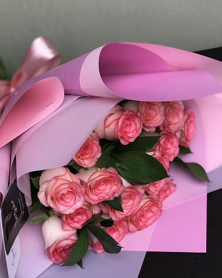 Bouquet of Pink wonderful evening flowers delivered to Astana