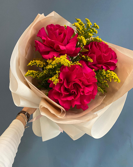 Bouquet of French roses with delivery to Astana