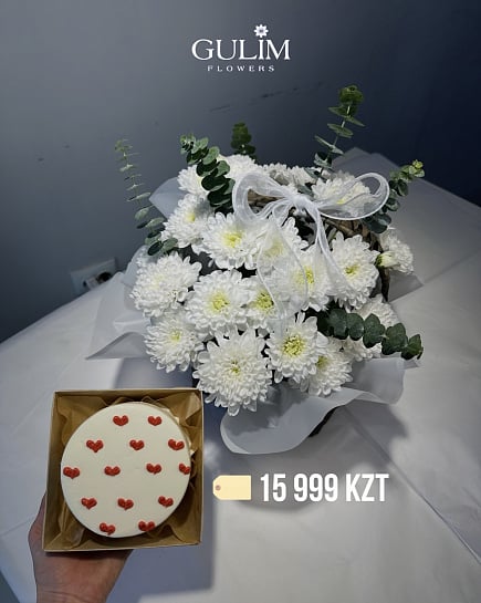 Хризантема с бенто с доставкой по Астане